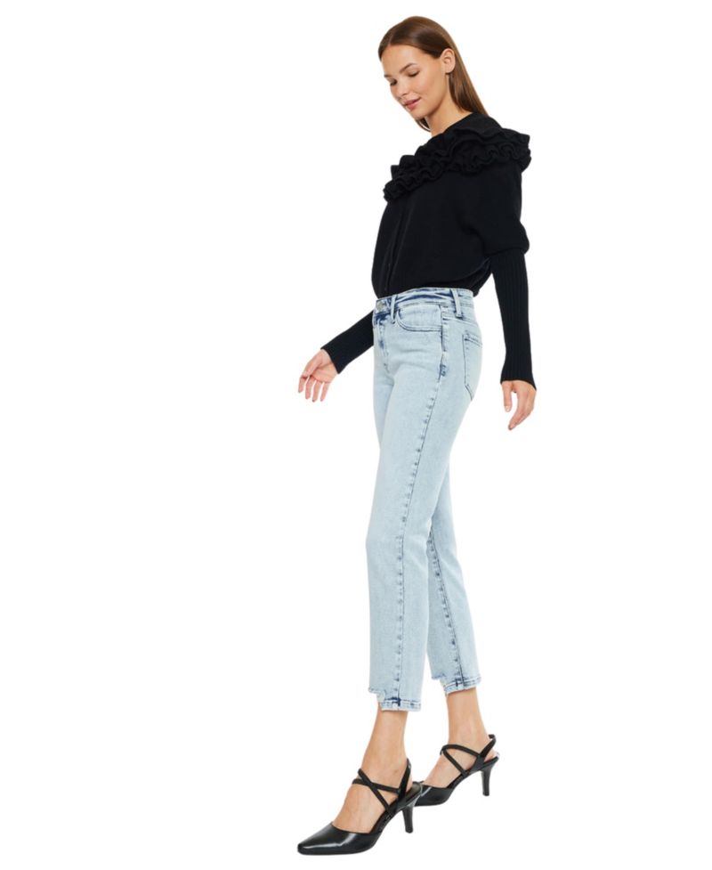 Women's Pam Mid Rise Crop Straight Jeans