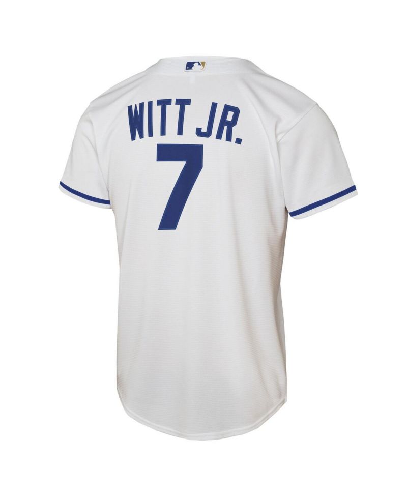 Big Boys and Girls Bobby Witt Jr. White Kansas City Royals Home Replica Player Jersey