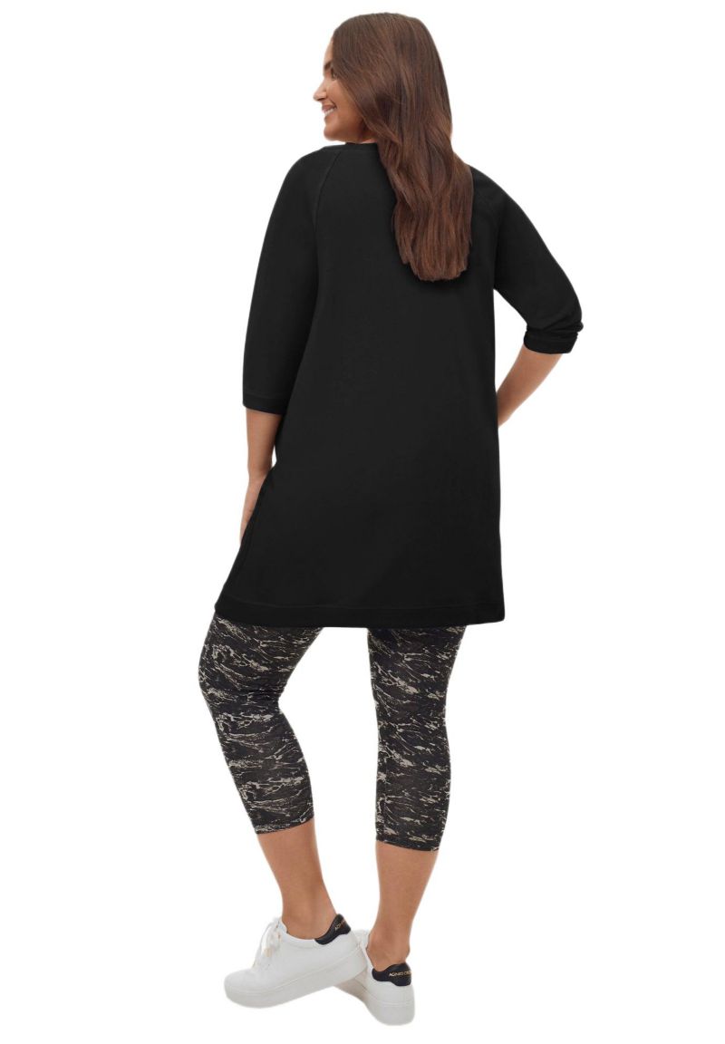 Women's French Terry Zip Pocket Tunic