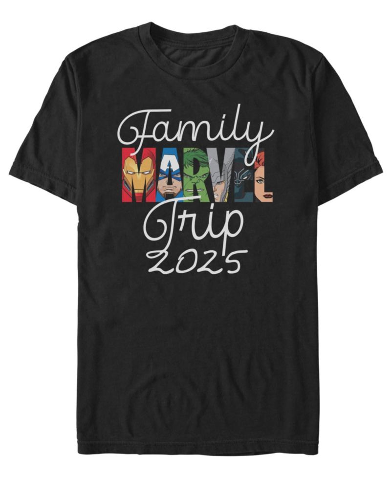 Avengers Men's Avengers Family Trip Short Sleeve T-Shirt