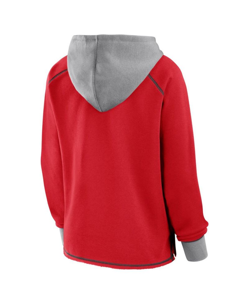 Women's Red Chicago Bulls Boom Pullover Hoodie