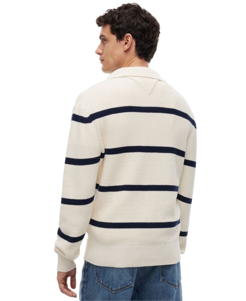 Men's Waffle Structure Rugby Sweater