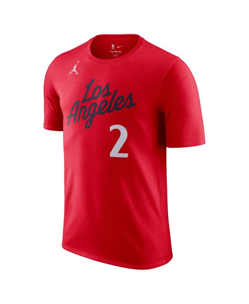 Men's Kawhi Leonard Red LA Clippers Statement Edition Name & Number T-Shirt