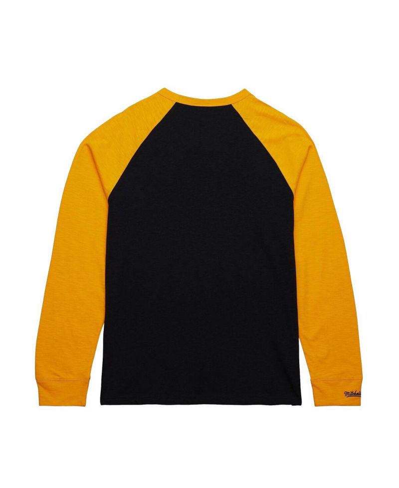 Men's Black/Gold Boston Bruins Legendary Slub Raglan Long Sleeve T-Shirt
