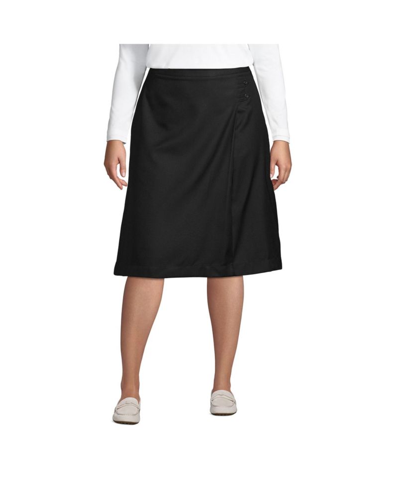 Women's Solid A-line Skirt Below the Knee