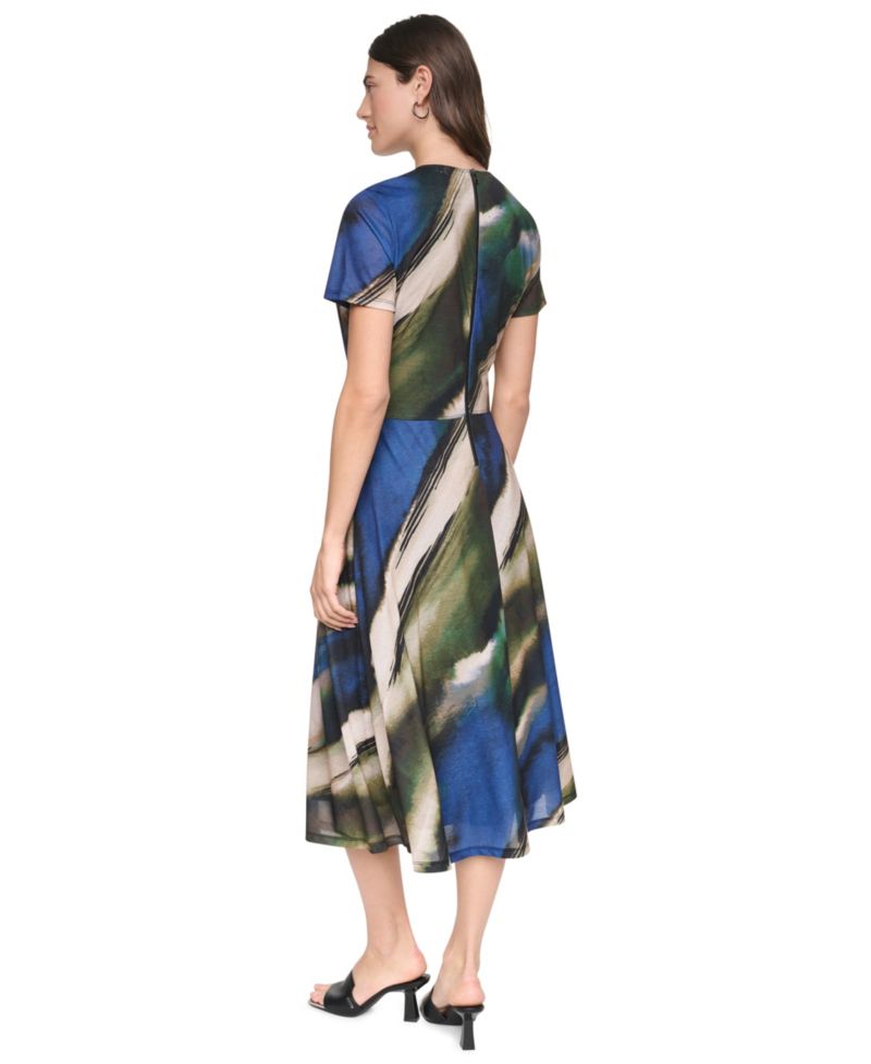 Women's Crewneck Short-Sleeve Pull-On Dress
