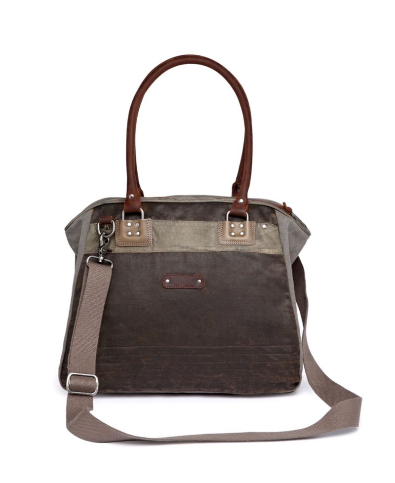 Tapa Canvas Satchel Bag