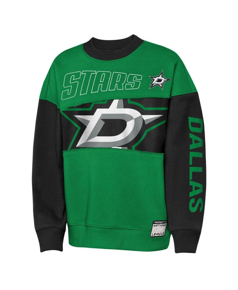 Big Boys and Girls Kelly Green/Black Dallas Stars Impact Player Sweatshirt