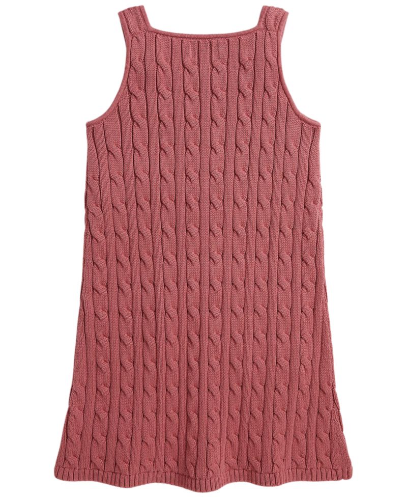 Girls' 2T-6X Cable-Knit Cotton Sweater Dress