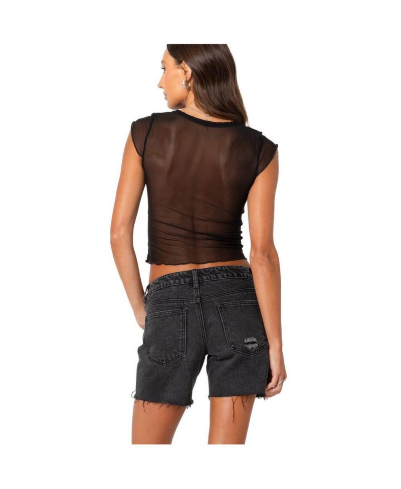Women's Devi sheer mesh top
