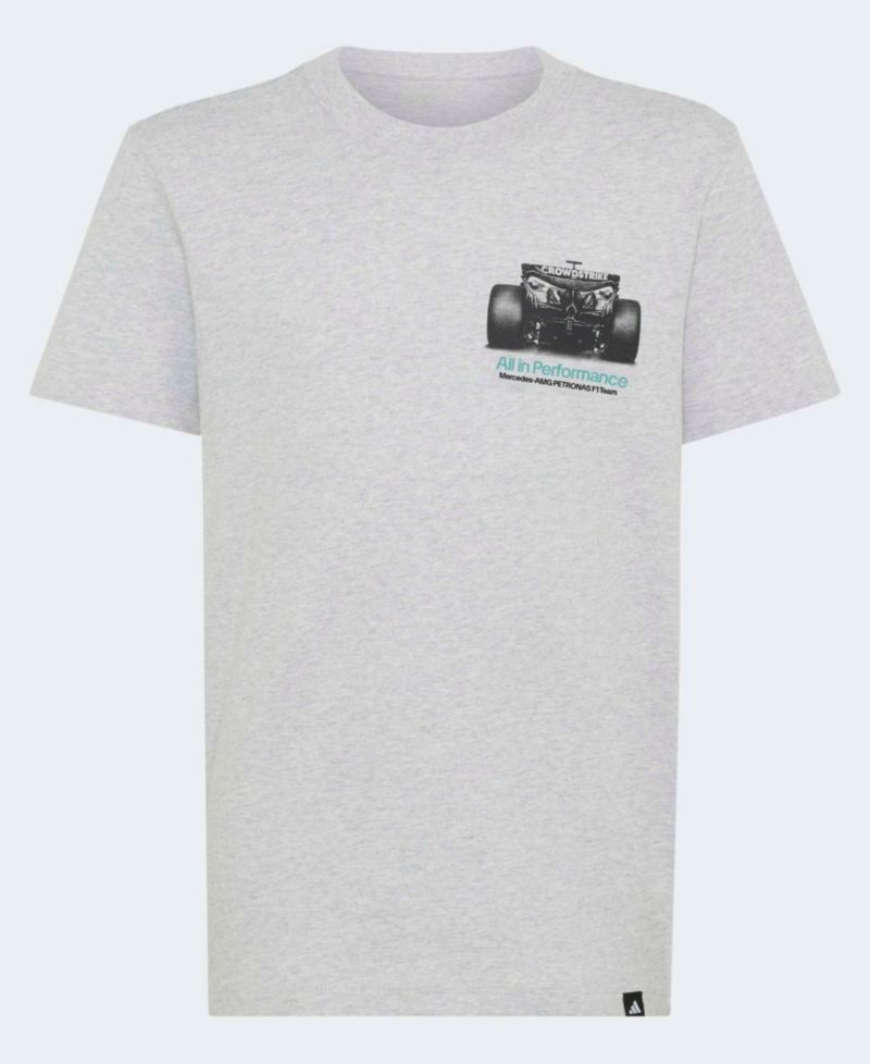 Big Boys and Girls Gray Mercedes-AMG Petronas F1 Team Graphic T-Shirt