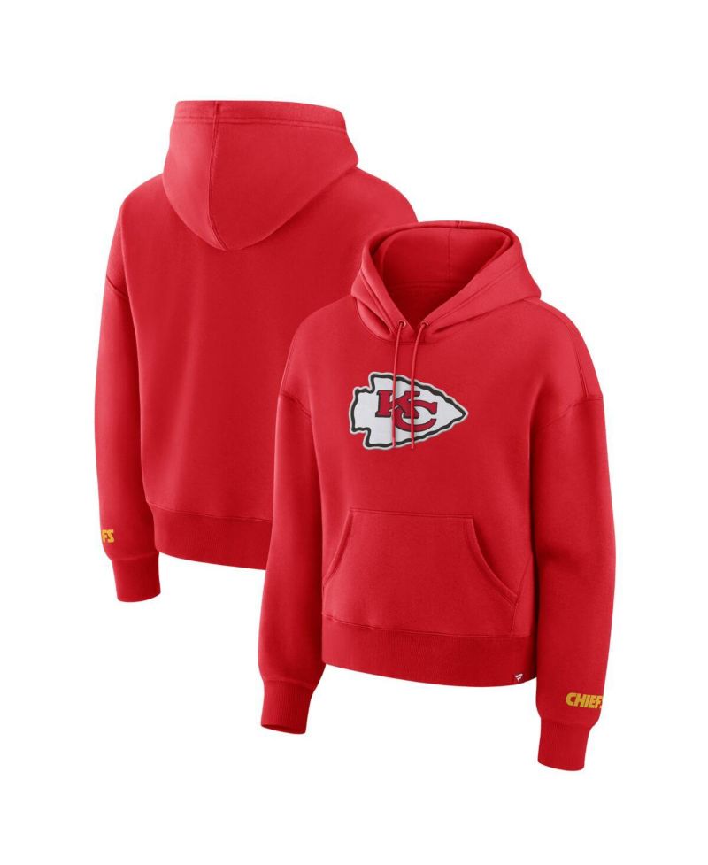 Women's Red Kansas City Chiefs Legacy Fleece Pullover Hoodie