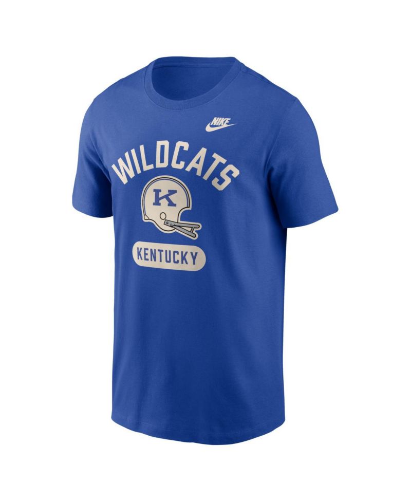 Men's Royal Kentucky Wildcats Legacy Arch Helmet T-Shirt
