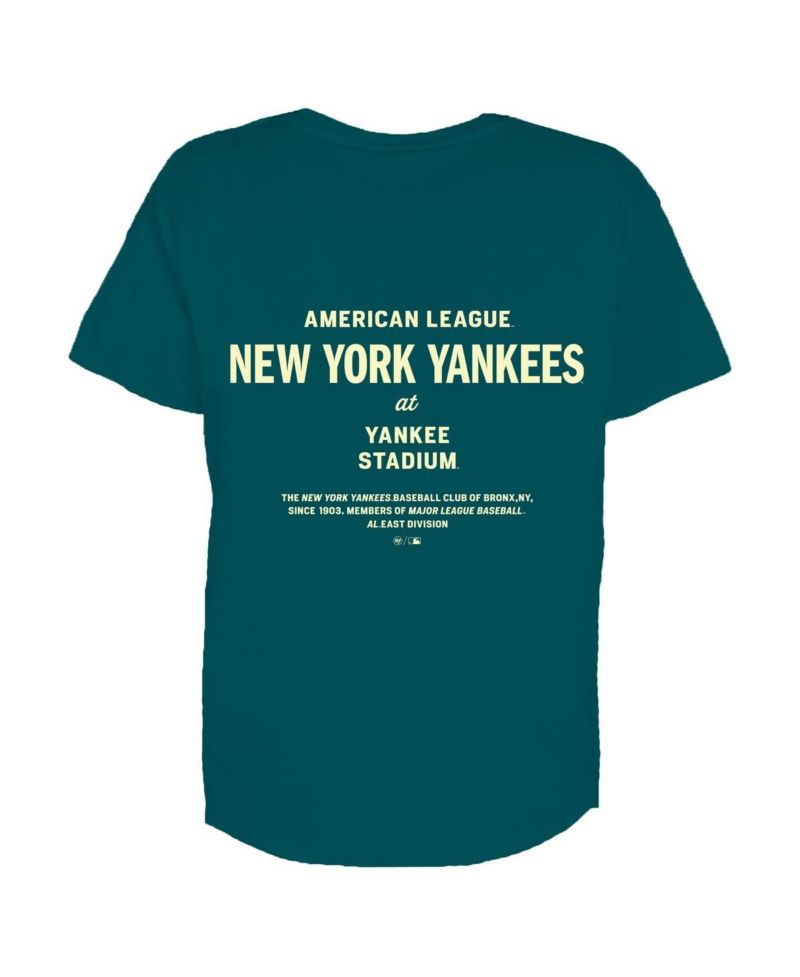 Women's Teal New York Yankees Plus Size Leon City Cropped T-Shirt