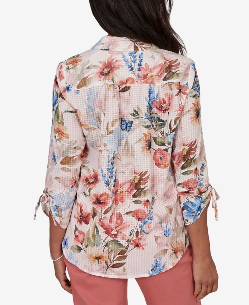 Women's Camden Market Botanical Butterfly Button-Front Top