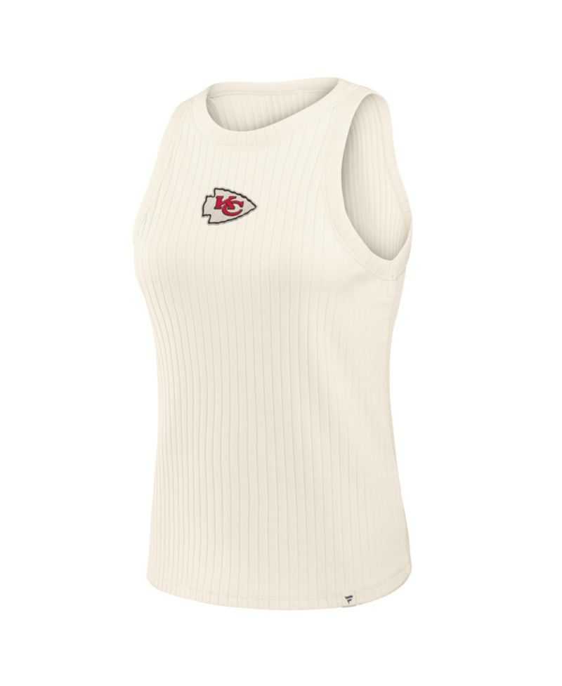 Women's Kansas City Chiefs Star Play Tri-Blend Ribbed Tank Top