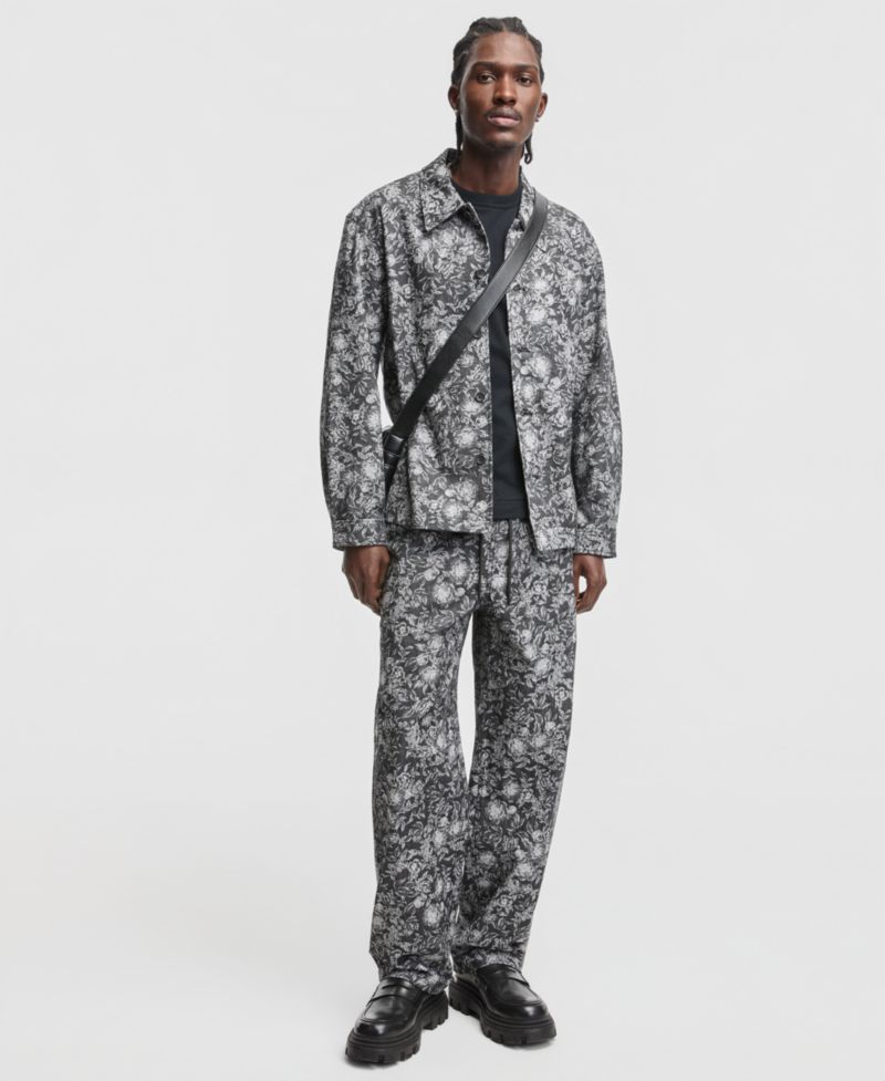 Men's Relaxed-Fit Floral Overshirt