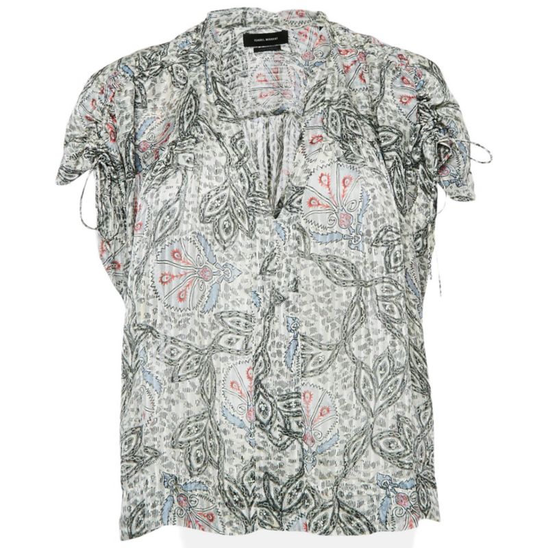 Women's Printed Silk Blouse