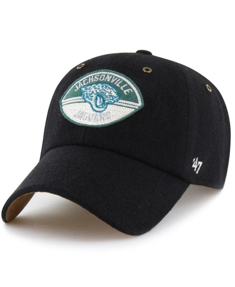 x '47 Brand Men's and Women's Black Jacksonville Jaguars Field Goal Clean Up Adjustable Hat