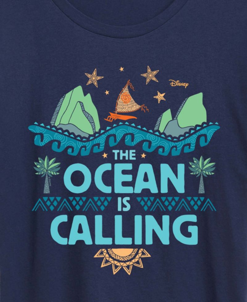 Plus Size Moana the Ocean is Calling Short-Sleeve Graphic T-Shirt