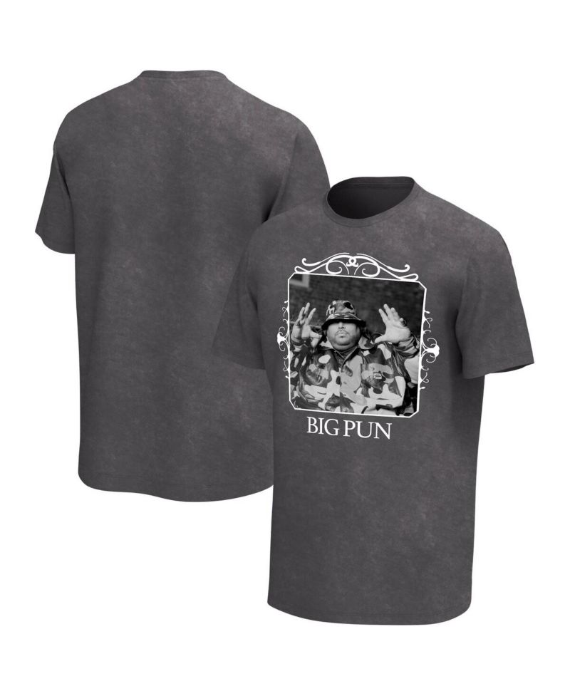 Men's Charcoal Big Pun Frame Washed Graphic T-shirt