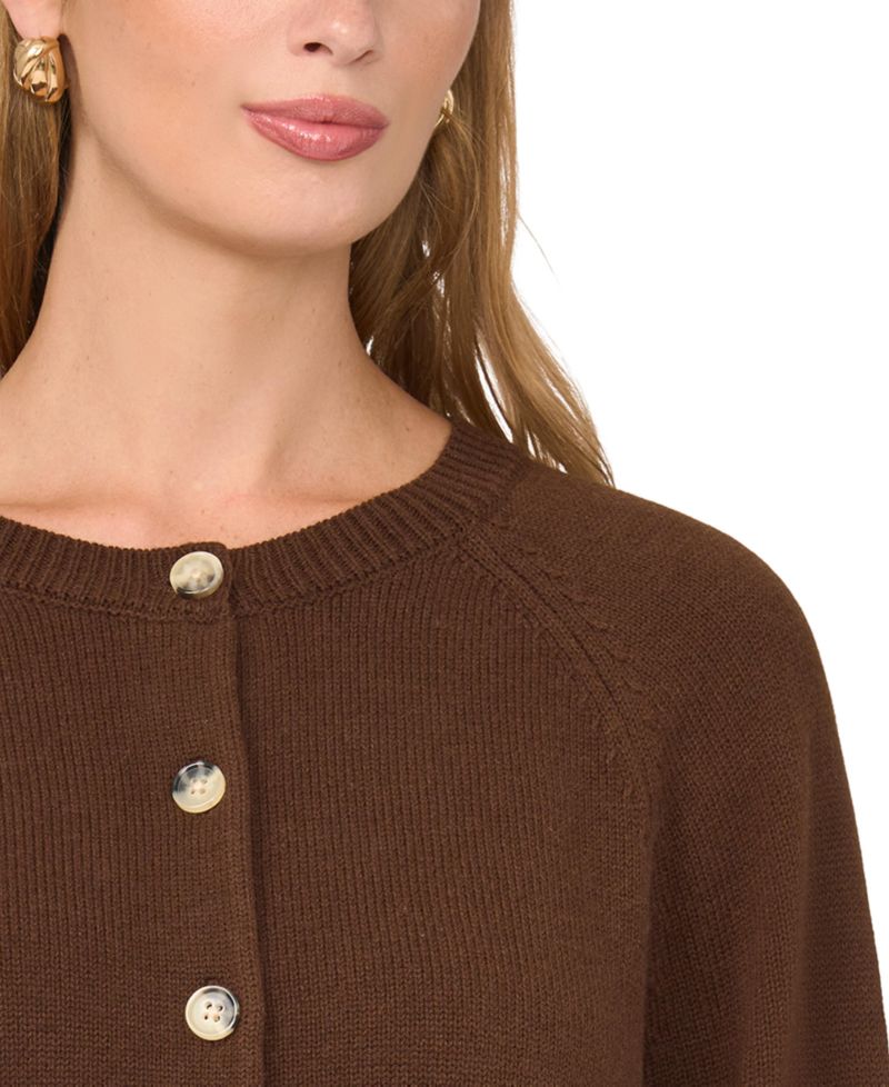 Women's Button-Front Raglan Cardigan