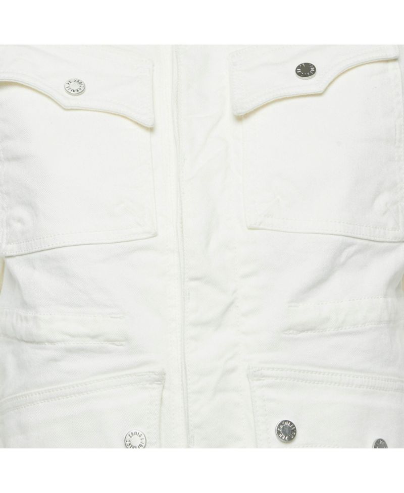 Women's Pre-Owned Zadig and Voltaire White Denim Button Front Kimi Jacket