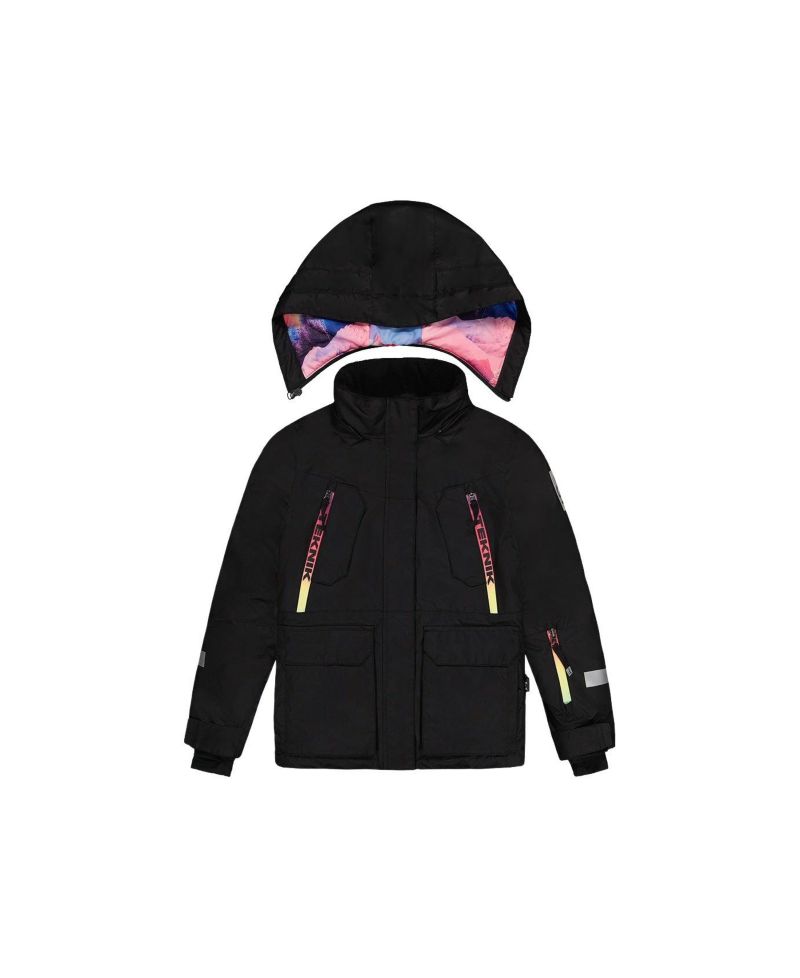 Little and Big Girl(6-16) Two Piece Teknik Snowsuit Print with Mountains