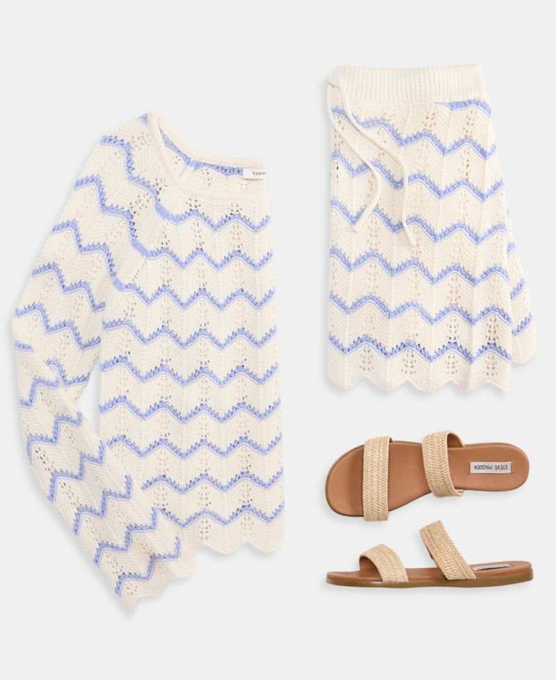 Juniors' Chevron Pointelle Shorts