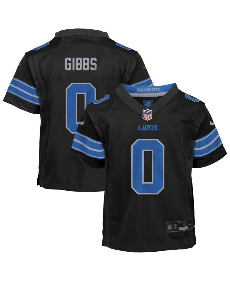Preschool Jahmyr Gibbs Black Detroit Lions Alternate Game Jersey