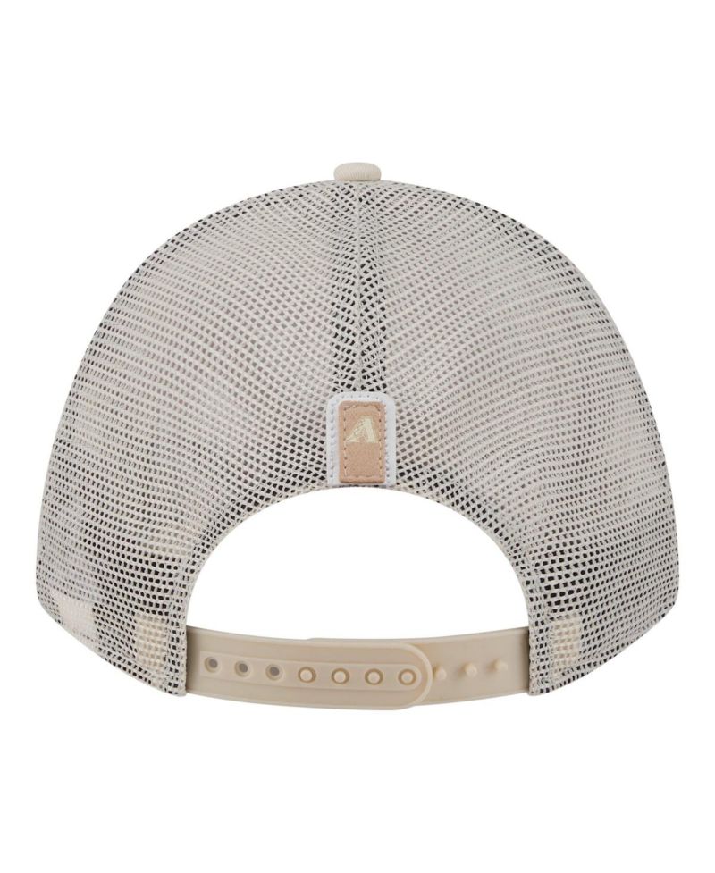 Women's Light Beige Arizona Diamondbacks Tonal Patch 9FORTY M-Crown A-Frame Trucker Adjustable Hat