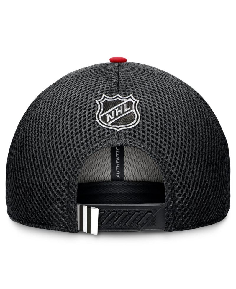 Men's Black Chicago Blackhawks 2024 NHL Draft On Stage Trucker Adjustable Hat