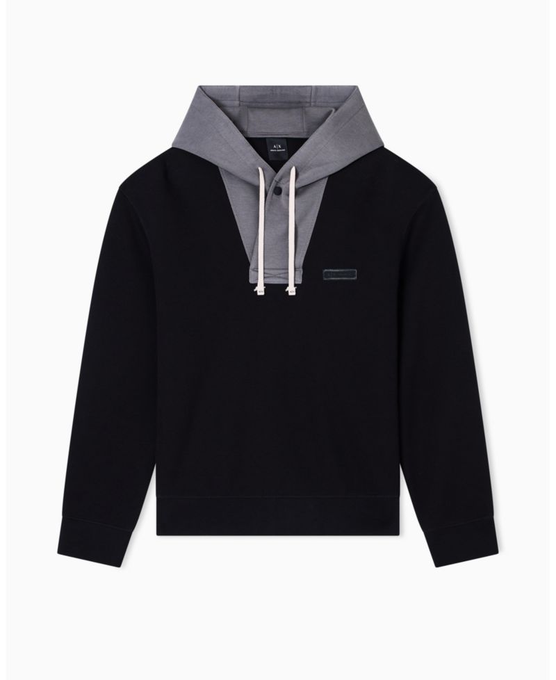 Men's Cozy Lab Color Block Pique Hoodie Sweatshirt