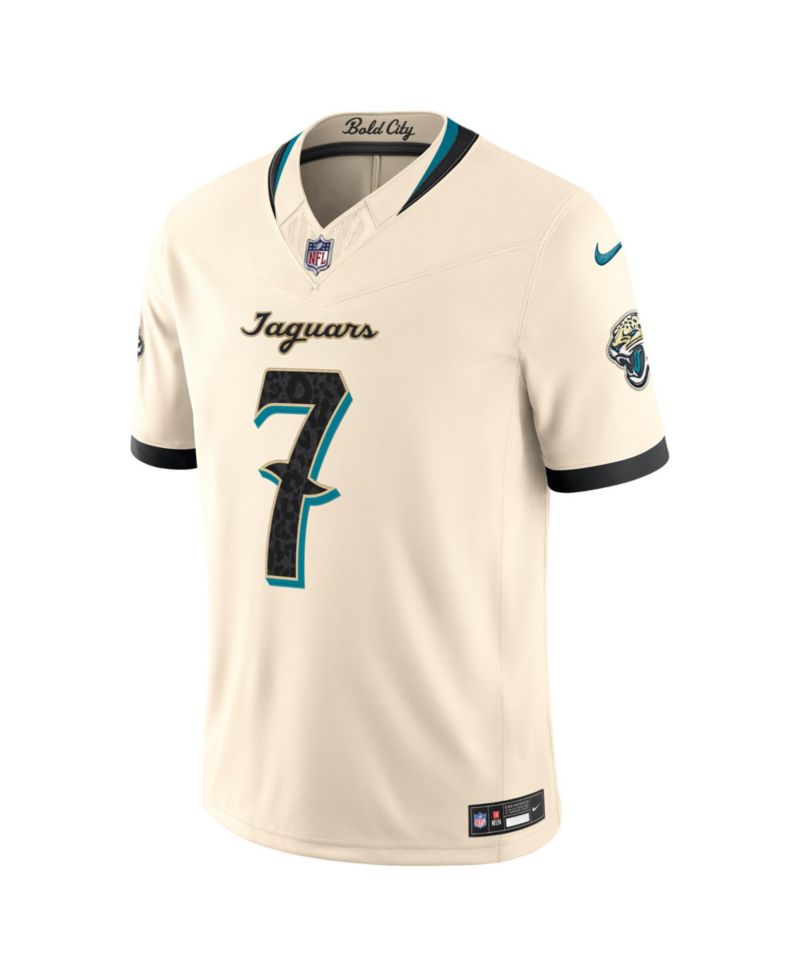 Men's Brian Thomas Jr. Natural Jacksonville Jaguars 2026 Rivalries Collection Vapor F.U.S.E Stitched Limited Jersey