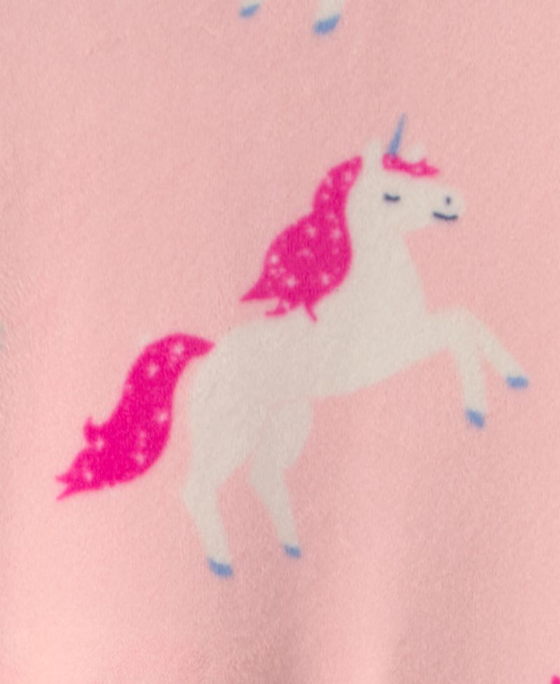 Carters Baby Girls' Unicorn 2-Way Zip Dream Plush Snug-Fit Footed Pajama