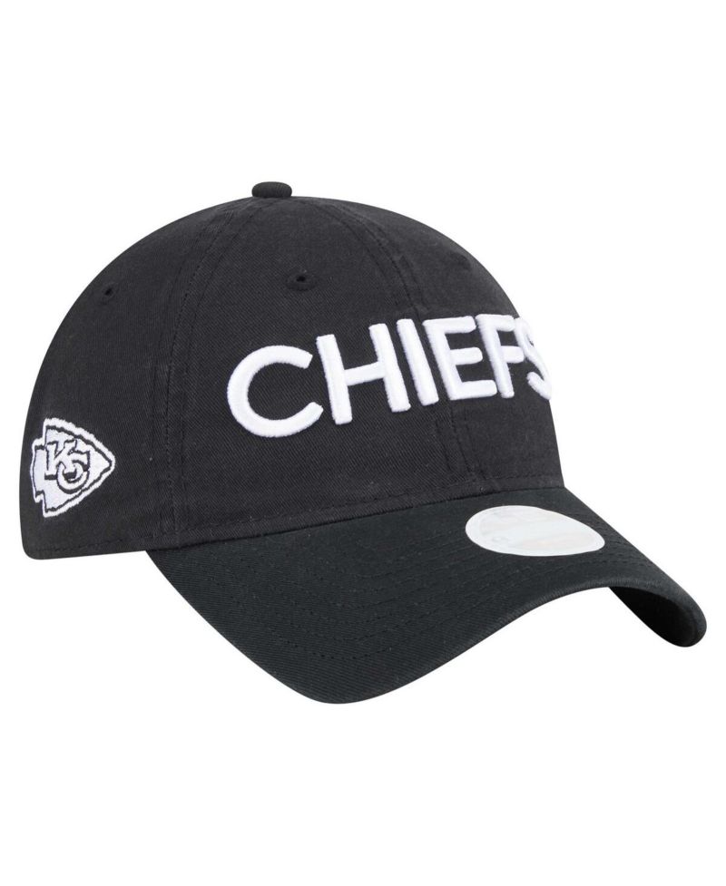 Women's Black Kansas City Chiefs Cece 9TWENTY Adjustable Hat