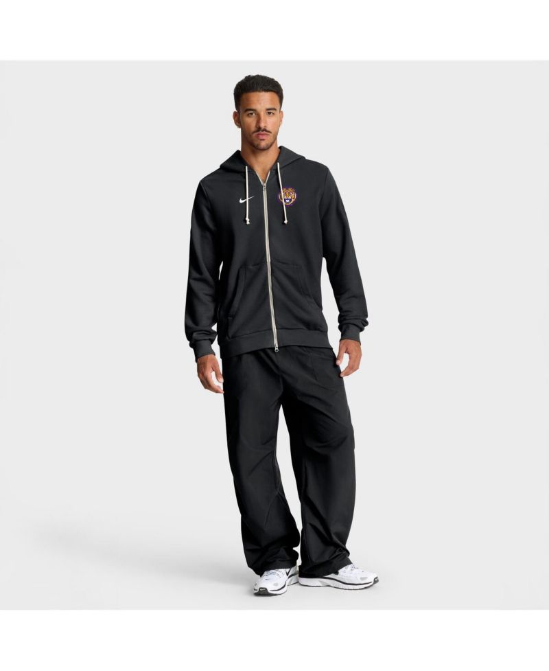 Men's Black LSU Tigers 2025 Sideline Performance Full-Zip Hoodie