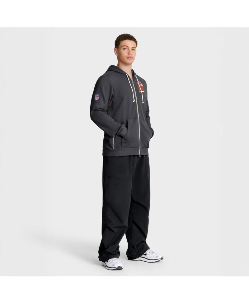 Men's Anthracite Cleveland Browns Sideline Standard Issue Utility Player Dri-FIT Full-Zip Hoodie