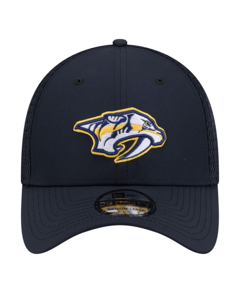 Men's Navy Nashville Predators Logo 39THIRTY Flex Hat