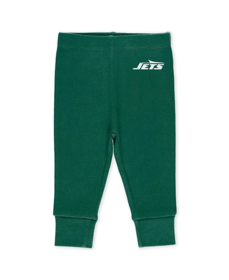 Baby Boys and Girls 3-Piece New York Jets Turn Me Around Bodysuits and Pants Set