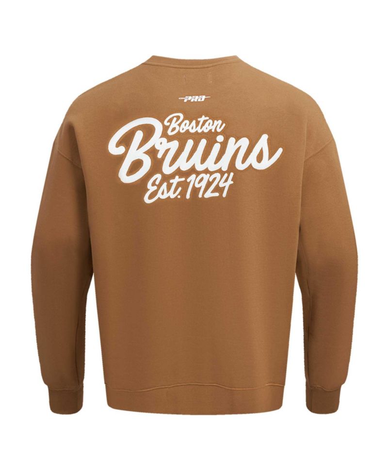 Men's Brown Boston Bruins Paint the City Pullover Sweatshirt