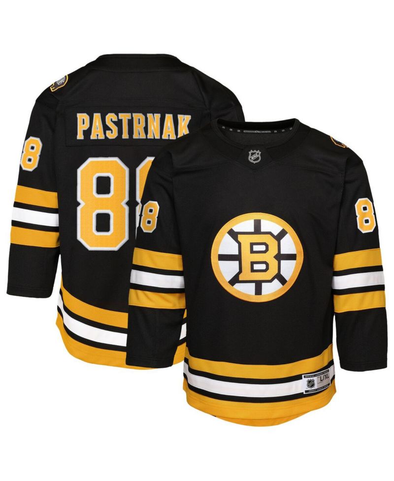 Big Boys and Girls David Pastrnak Black Boston Bruins Home Premier Player Jersey
