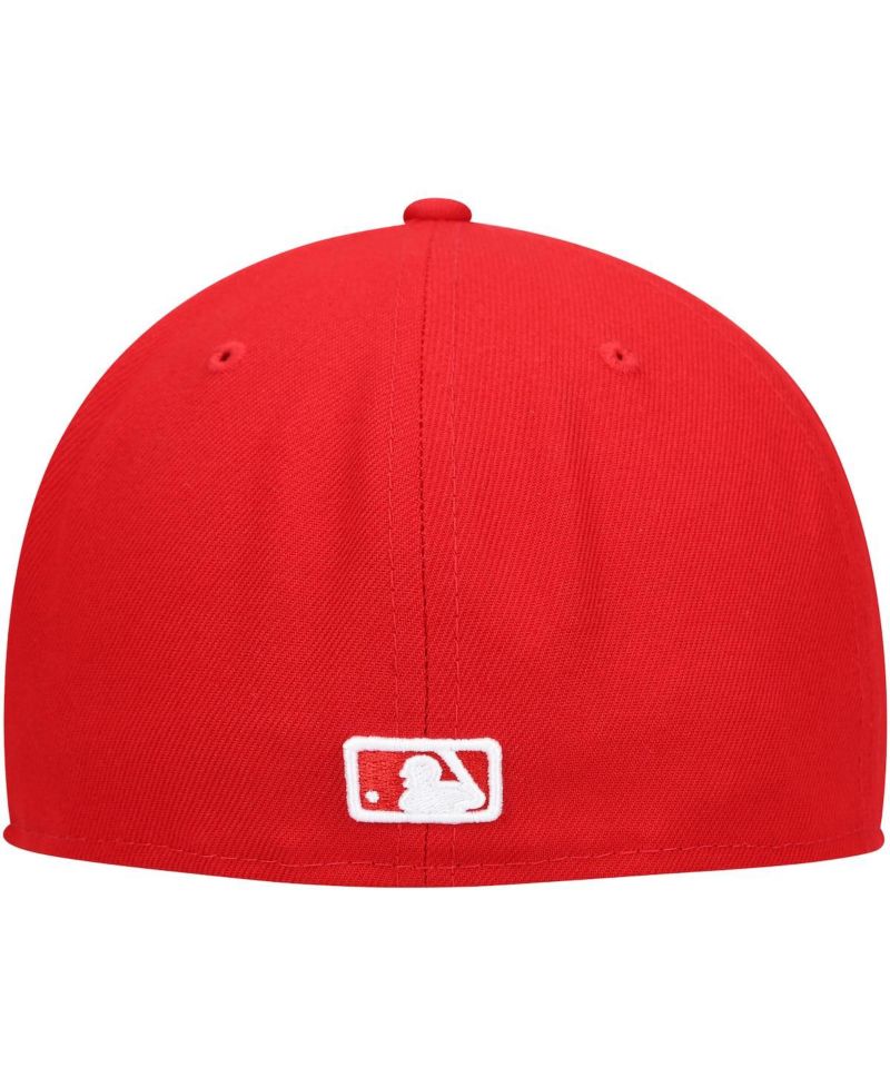 Men's Red New York Yankees Logo White 59FIFTY Fitted Hat