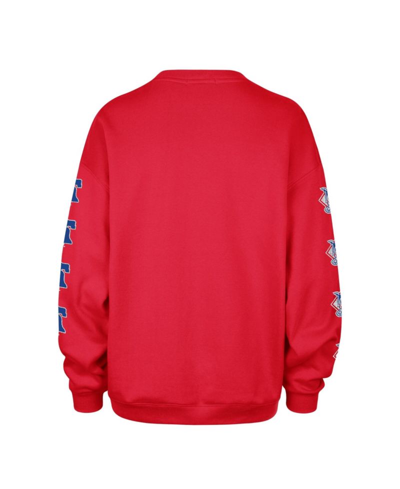 Women's Red Philadelphia Phillies Trendy Team Go Big Oversized Sweatshirt