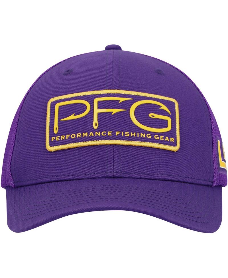 Men's Purple LSU Tigers PFG Hooks Flex Hat