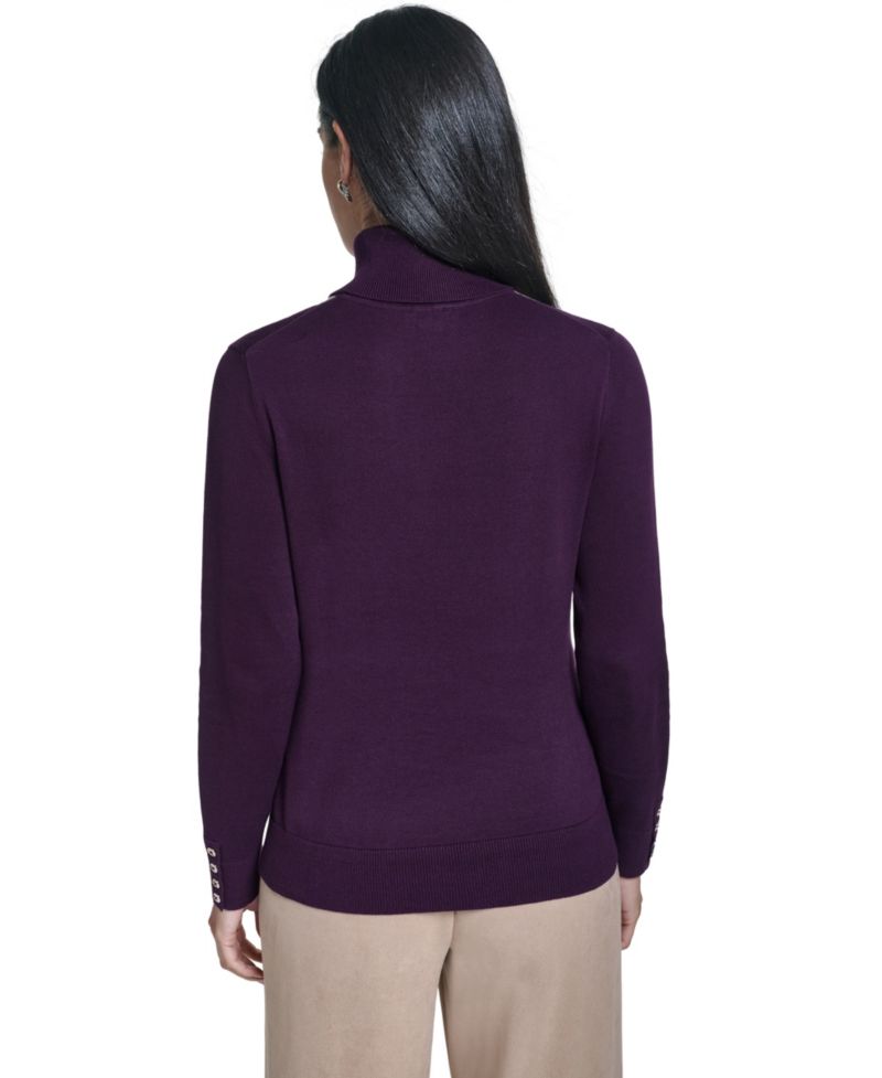 Women's Argyle Turtleneck Sweater