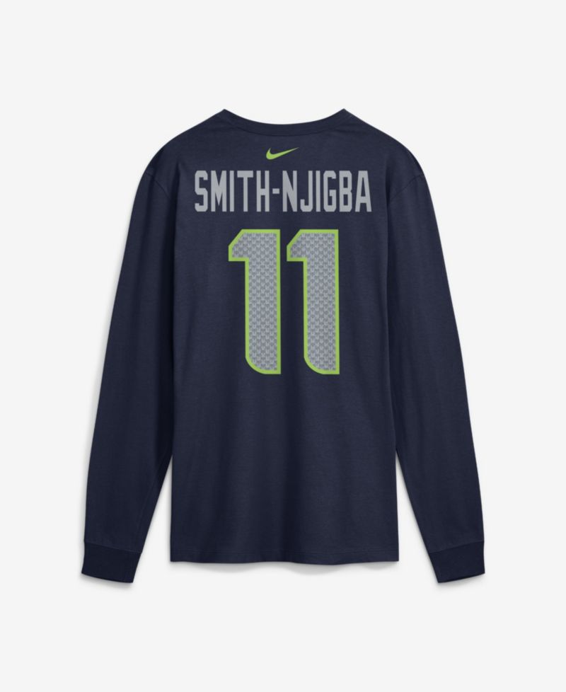 Men's Seattle Seahawks Jaxon Smith-Njigba Long-Sleeve Crewneck T-Shirt
