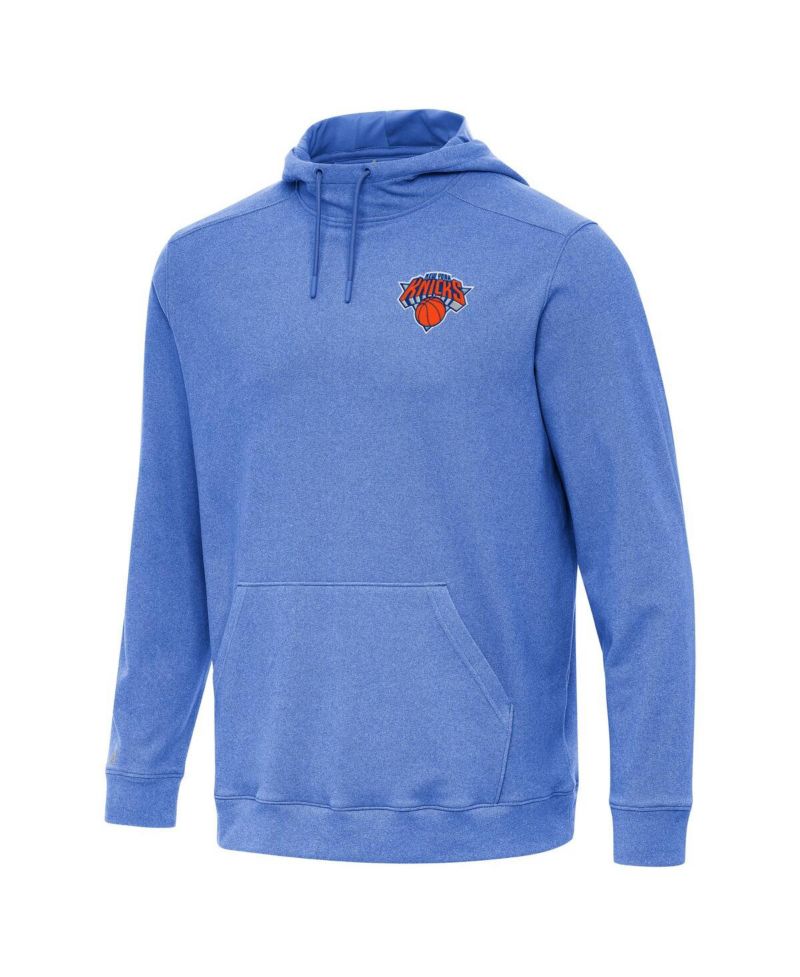 Men's Heather Blue New York Knicks Cloud Pullover Hoodie