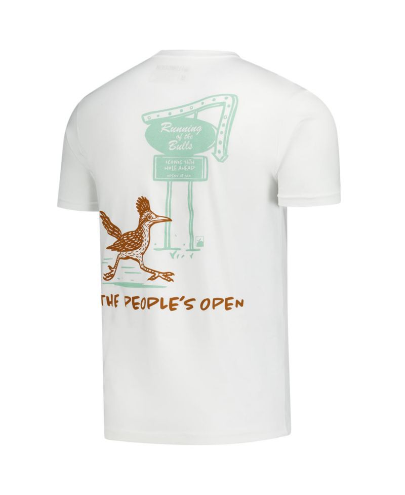 Men's & Women's White WM Phoenix Open Running of the Bulls T-Shirt