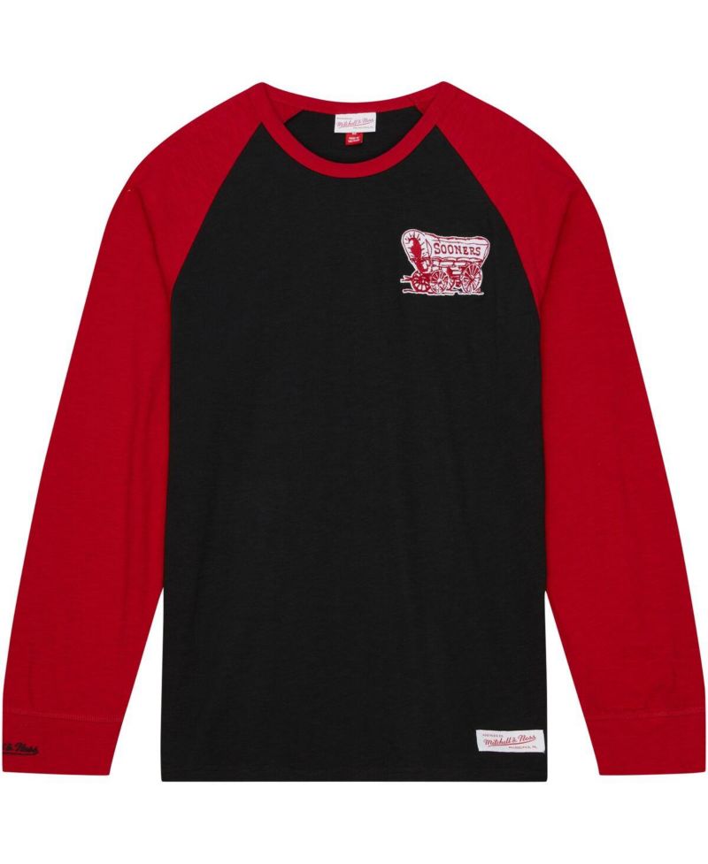 Men's Black Oklahoma Sooners Legendary Slub Raglan Long Sleeve T-Shirt